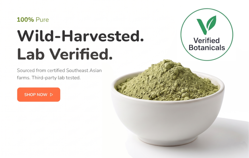 Wild-Harvested. Lab Verified. Verified Botanicals powder.